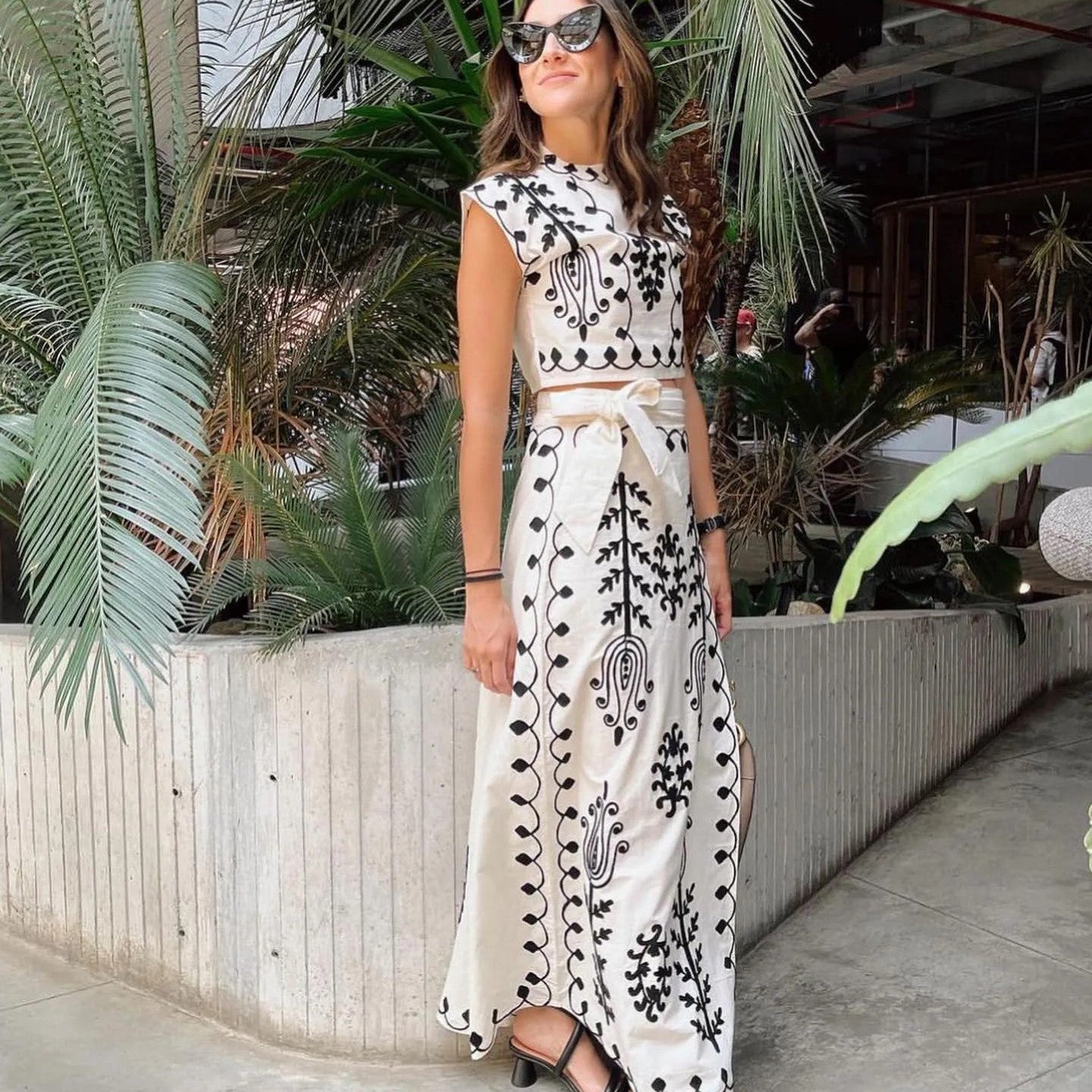 Camilla™ | Conjunto Impreso, Top y Falda