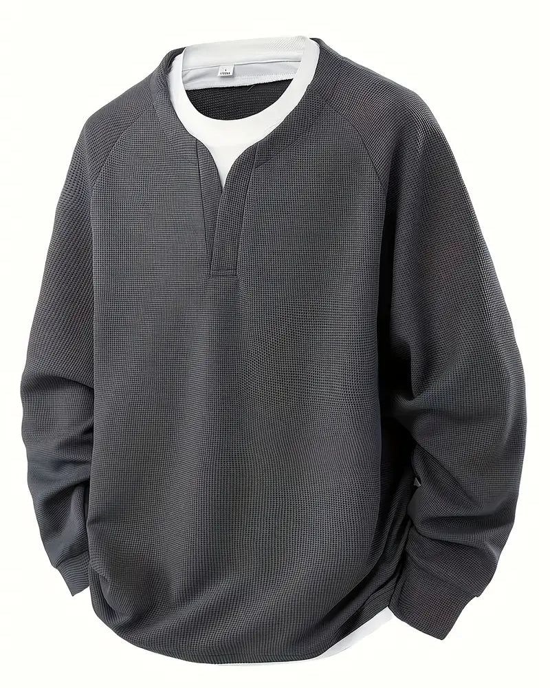 JAMES – SUDADERA CAPA TEXTURADA CON ESCOTE EN V