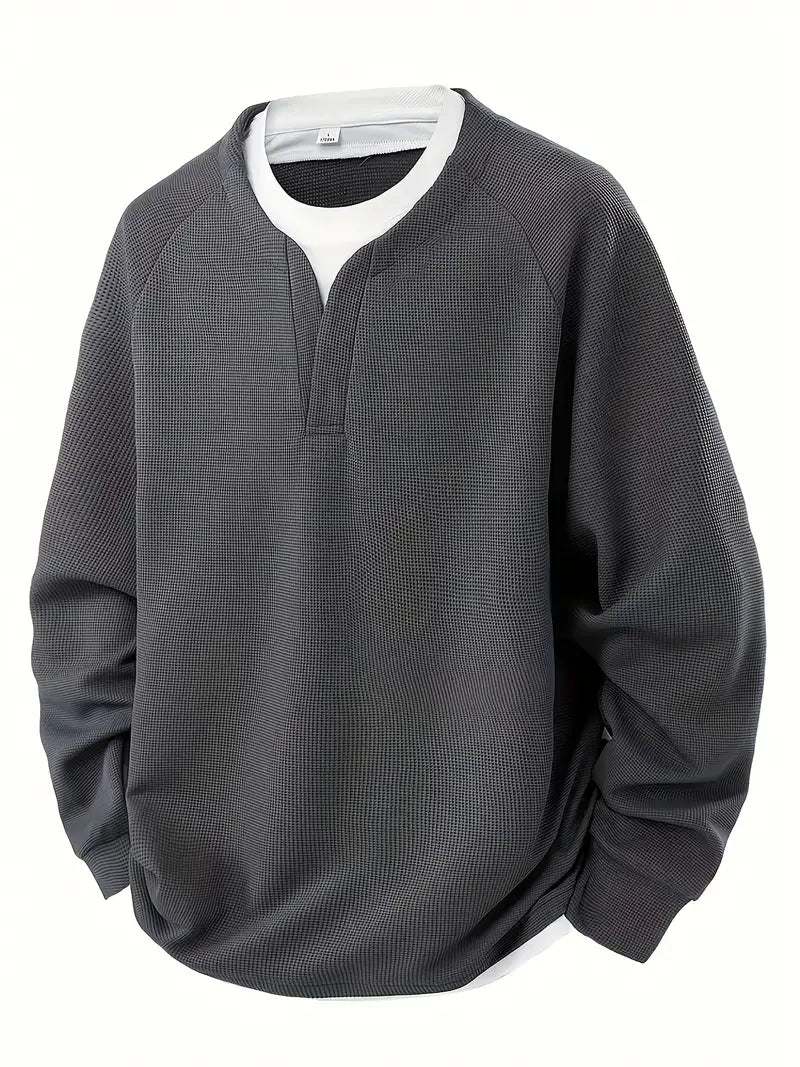 JAMES – SUDADERA CAPA TEXTURADA CON ESCOTE EN V
