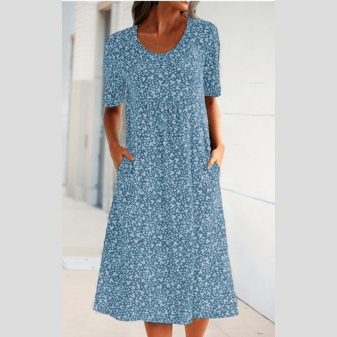 Amara | Vestido Midi Estampado Floral Elegante