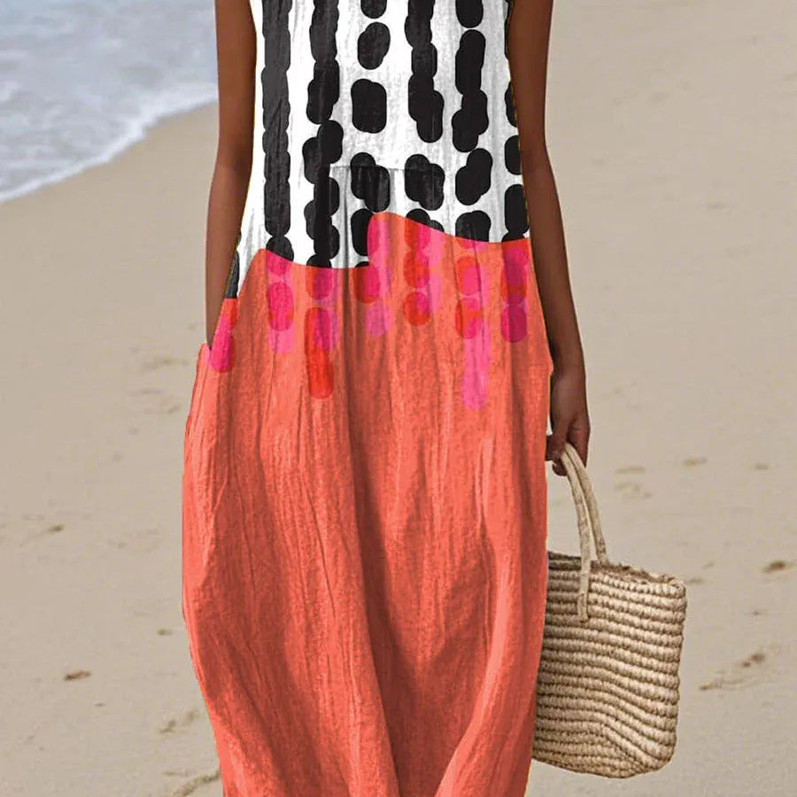 Jade | Vestido Midi de Bloques de Color