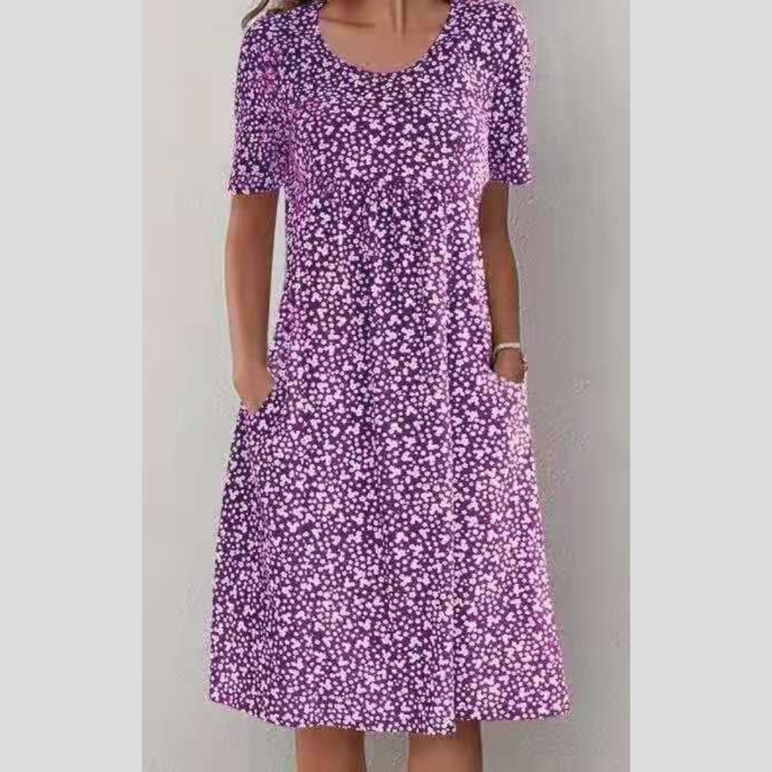 Amara | Vestido Midi Estampado Floral Elegante