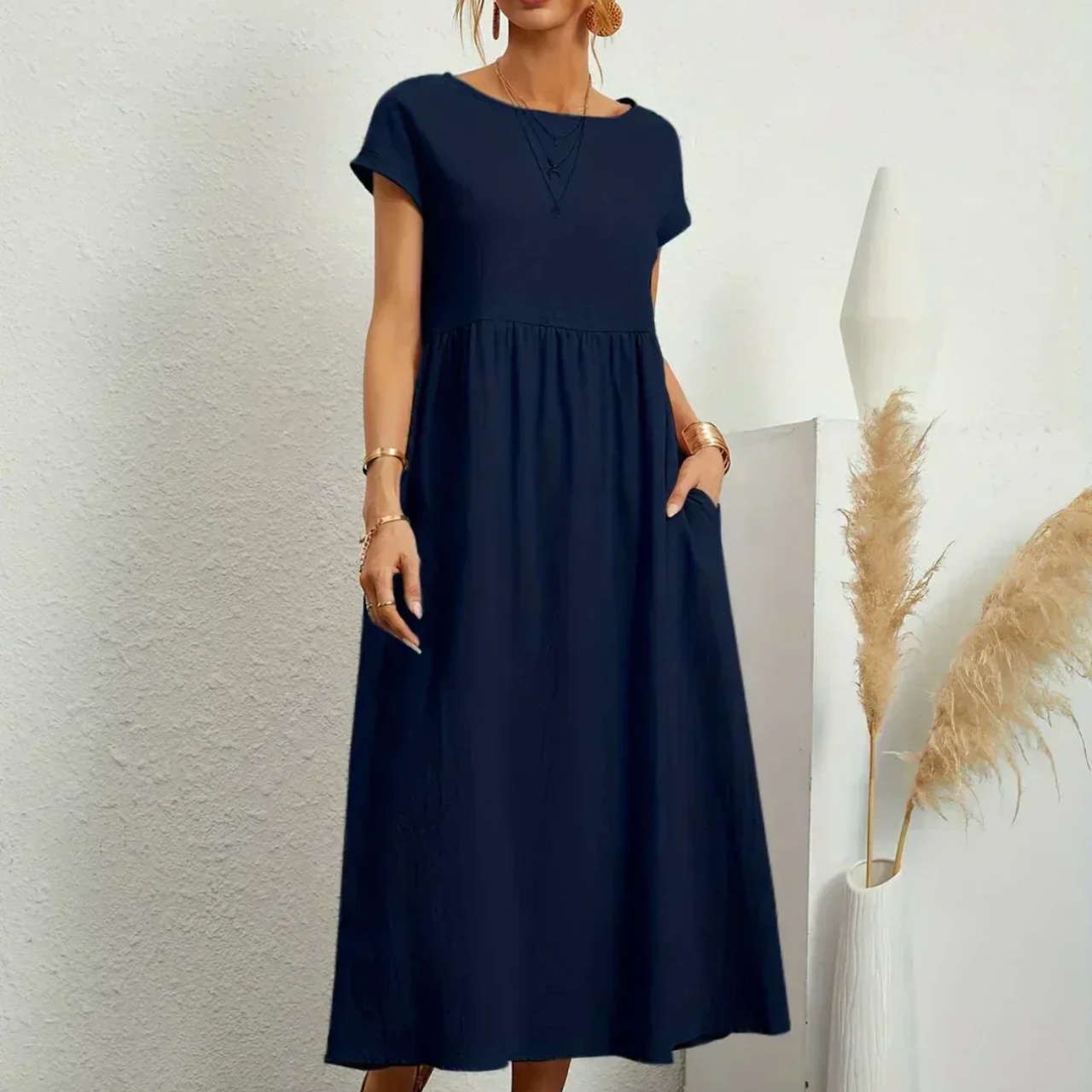 Jessica™ | Vestido Elegante de Cuello Redondo