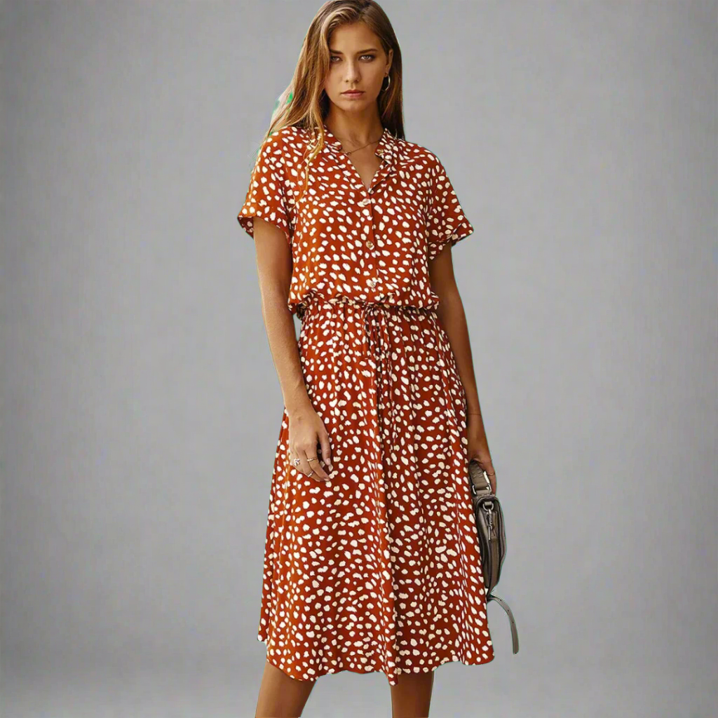 Vestido de Verano Hecho de Tejido Exquisito