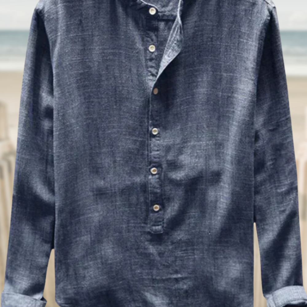 ETHAN – CAMISA CON CUELLO MANDARÍN RELAJADA