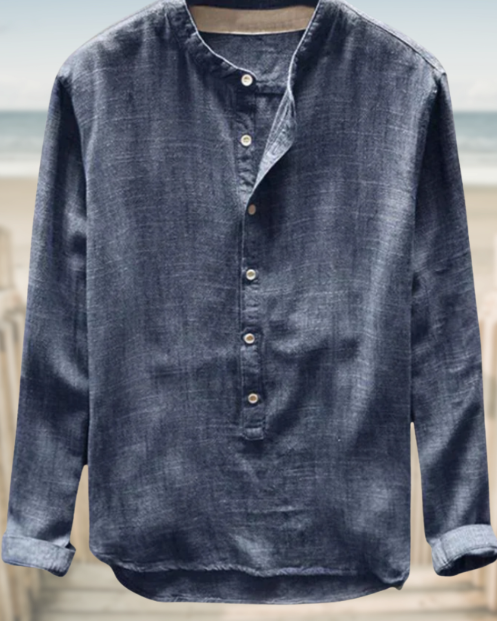 ETHAN – CAMISA CON CUELLO MANDARÍN RELAJADA