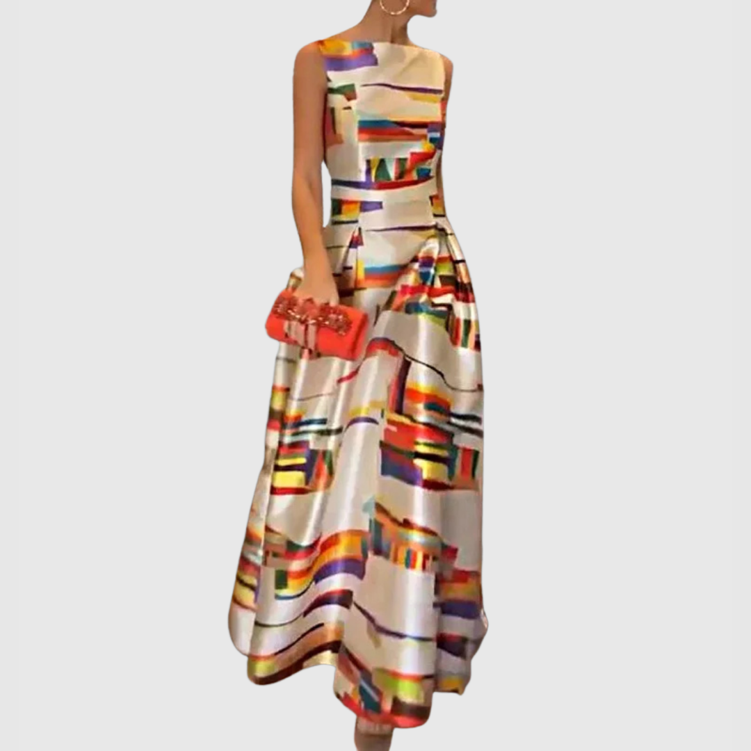 RICZEL - VESTIDO MAXI DE IMPRESIÓN MULTICOLOR