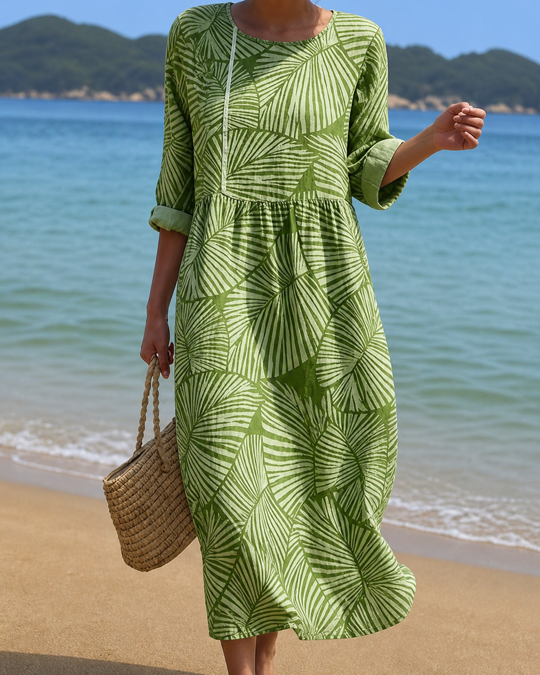 Vestido casual de mujer con estampado floral