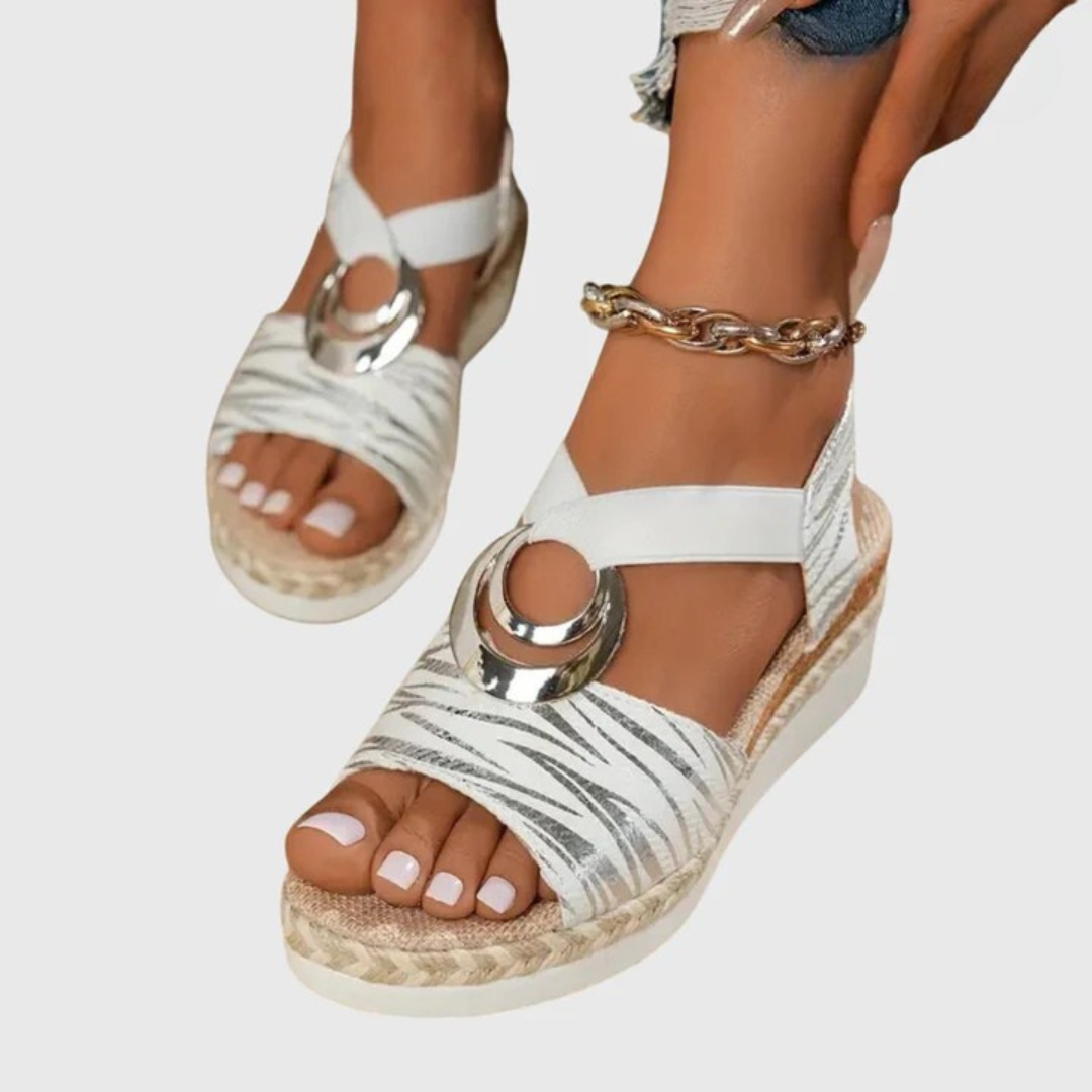 Olalla | Sandalias con Cuña y Correa Ajustable para Mujer