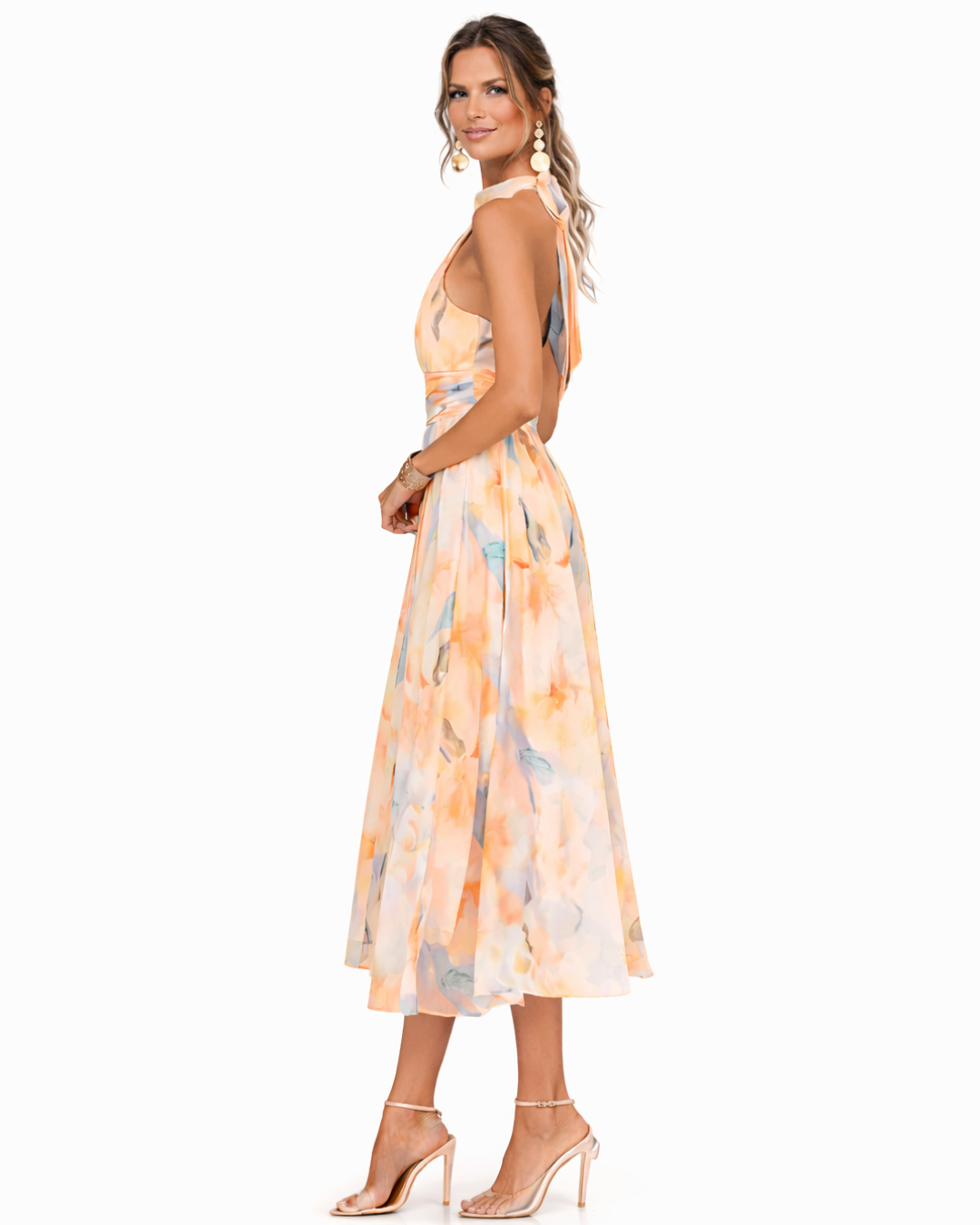 Ulani - Vestido Maxi de Cuello Halter Ligero