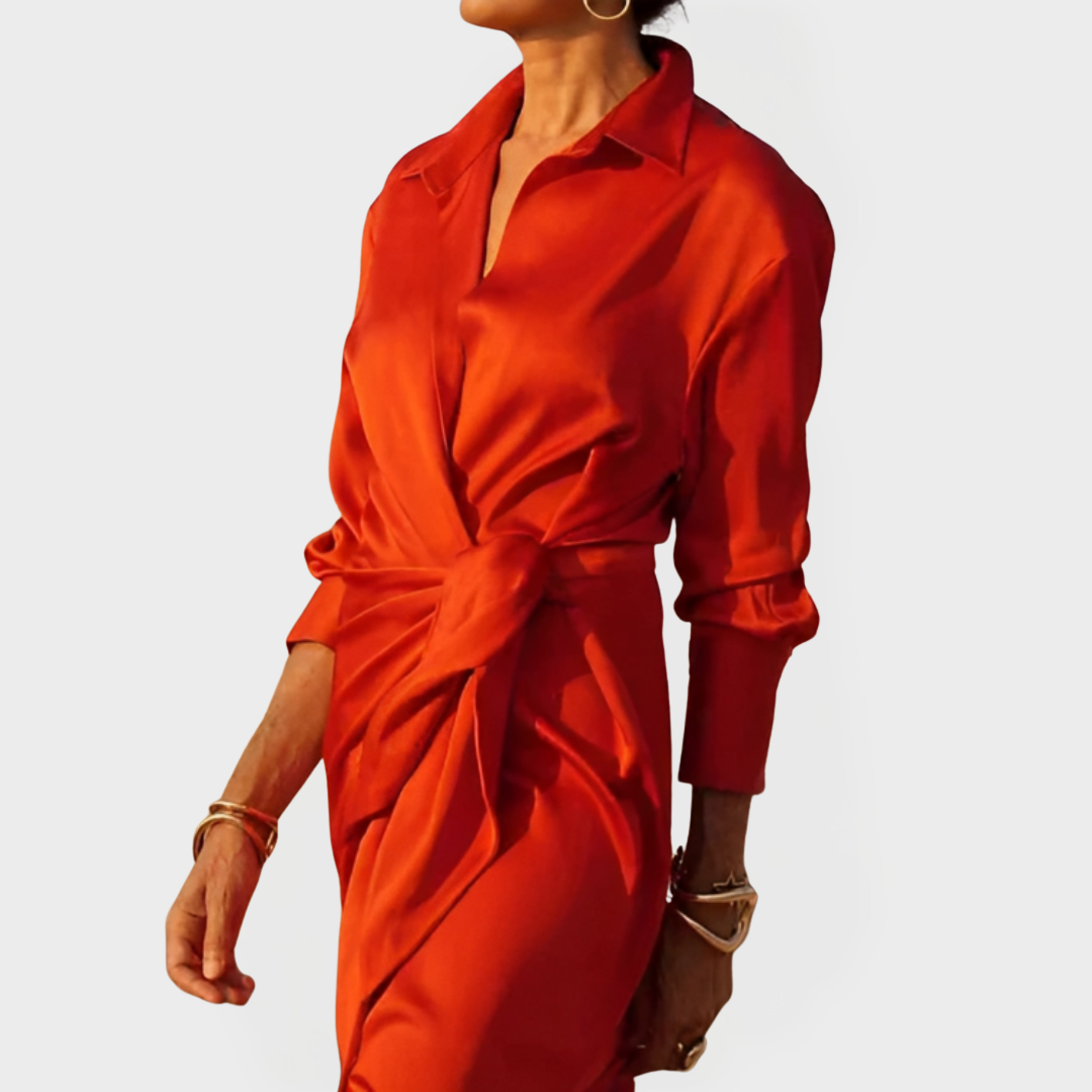 Vestido Largo para Ocasiones Formales con Lazo