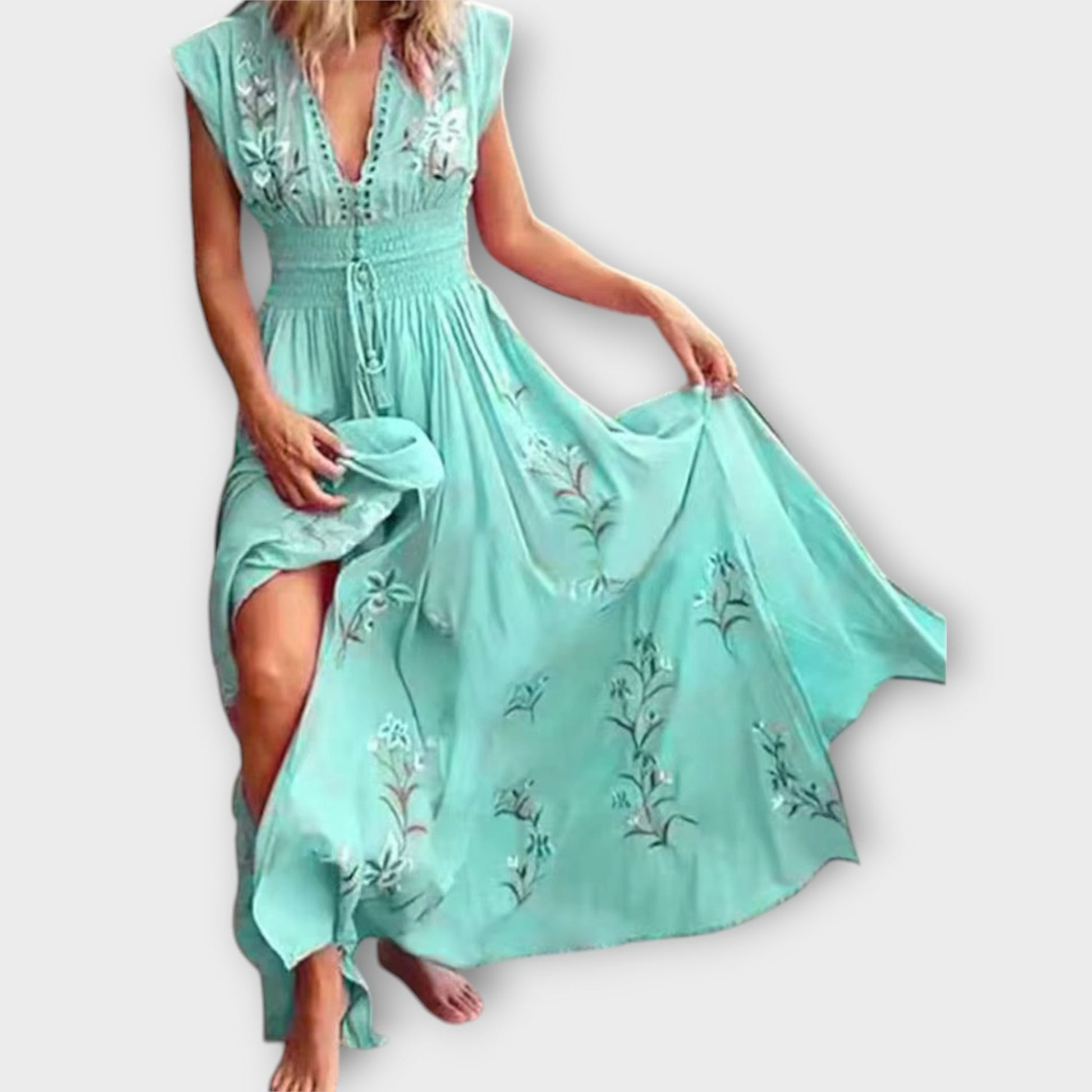 Felizia – Vestido Boho con Bordado Encantador