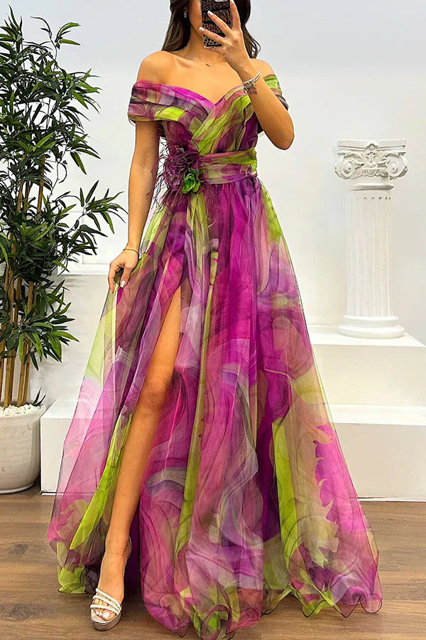 Juliet – Vestido Maxi Elegante con Hombros Descubiertos