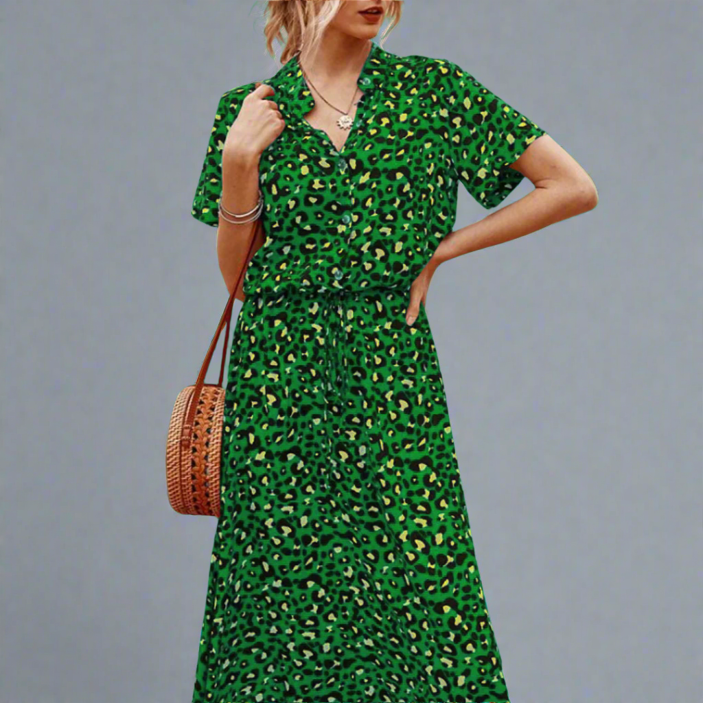 Vestido de Verano Hecho de Tejido Exquisito