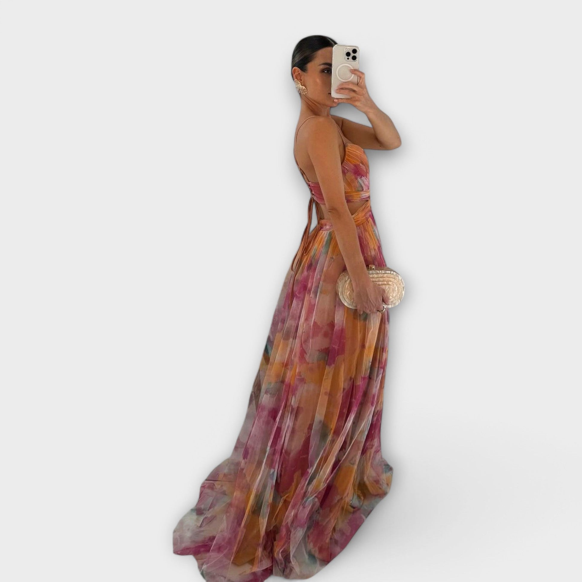 Robe Maxi Annai Mesh - Elegante y Escultórica