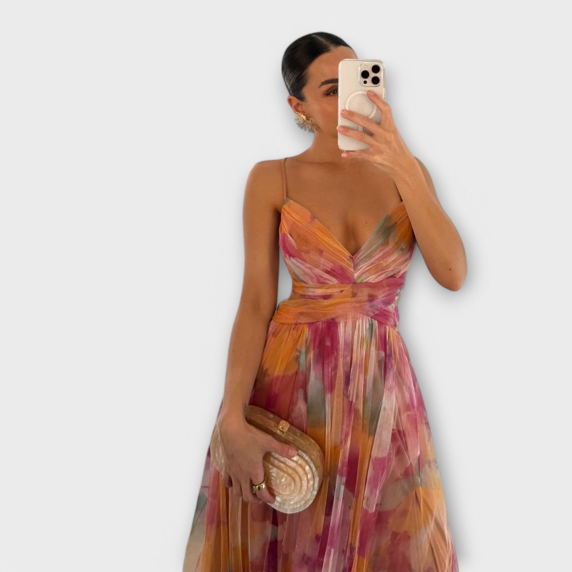 Robe Maxi Annai Mesh - Elegante y Escultórica
