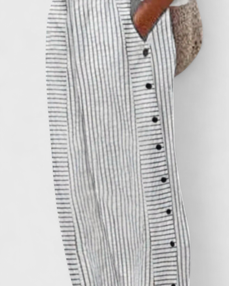 Isoldean | Pantalones Cortos de Verano a Rayas