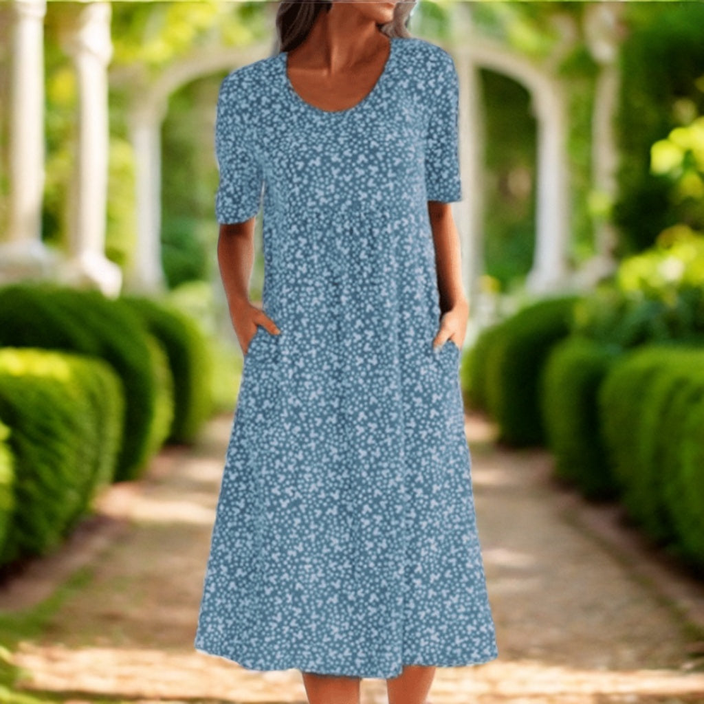 Amara | Vestido Midi Estampado Floral Elegante