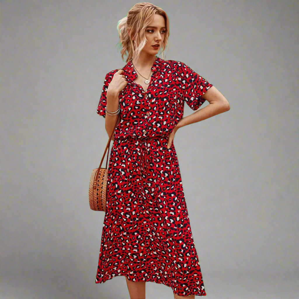Vestido de Verano Hecho de Tejido Exquisito