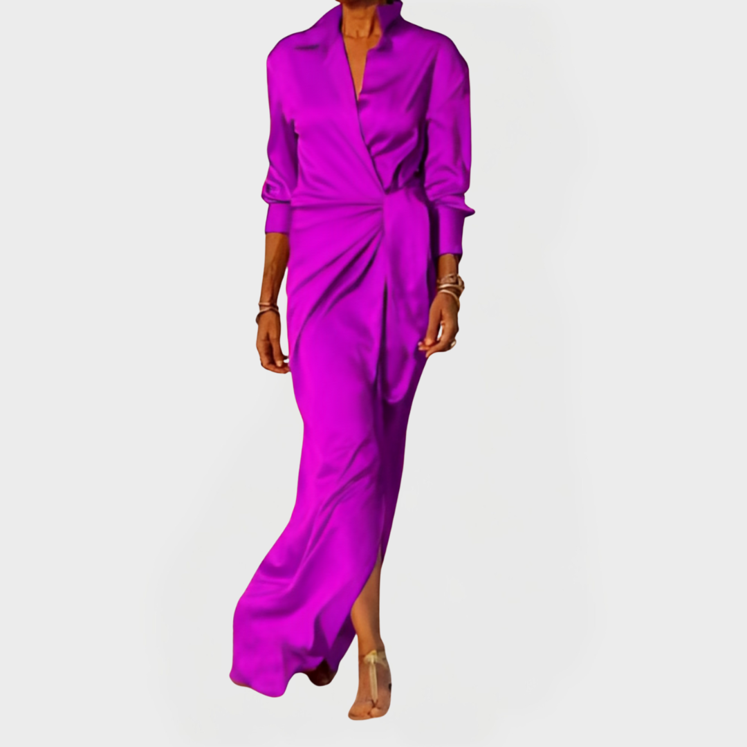 Vestido Largo para Ocasiones Formales con Lazo