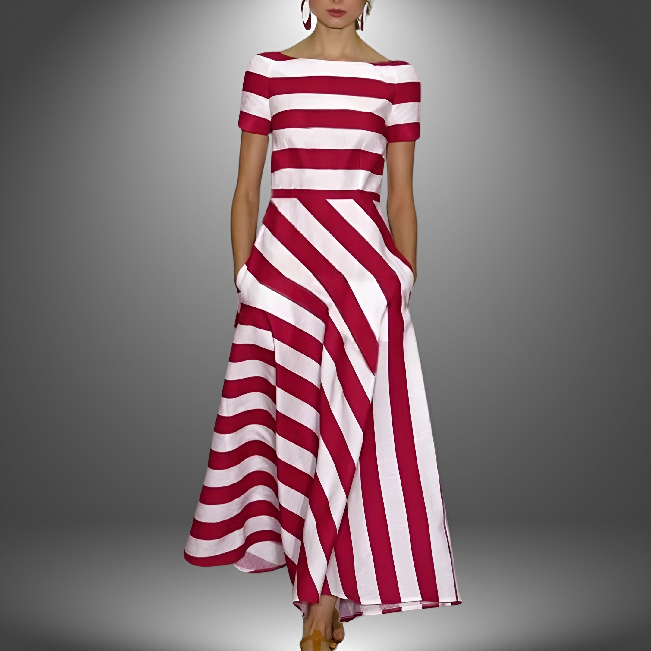 Vestido Largo a Rayas para Mujeres