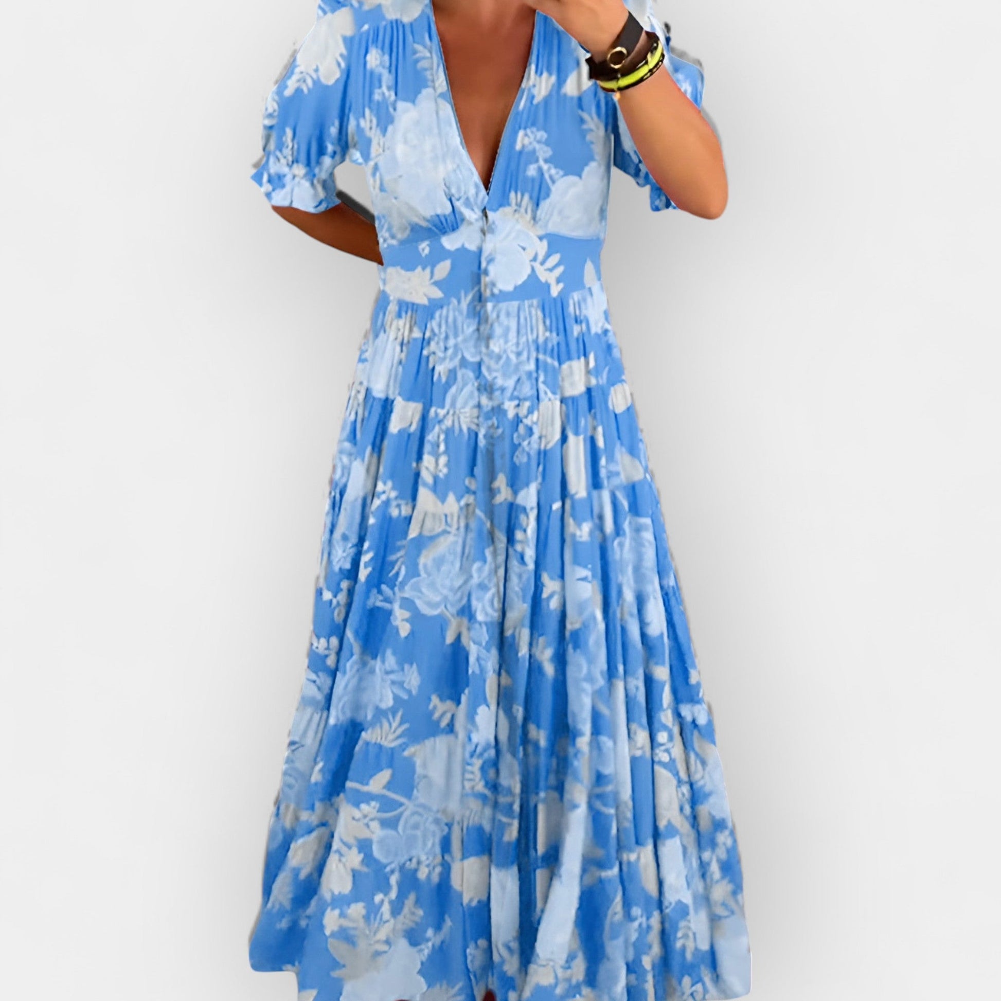 Vestido Floral Ligero con Bolsillos