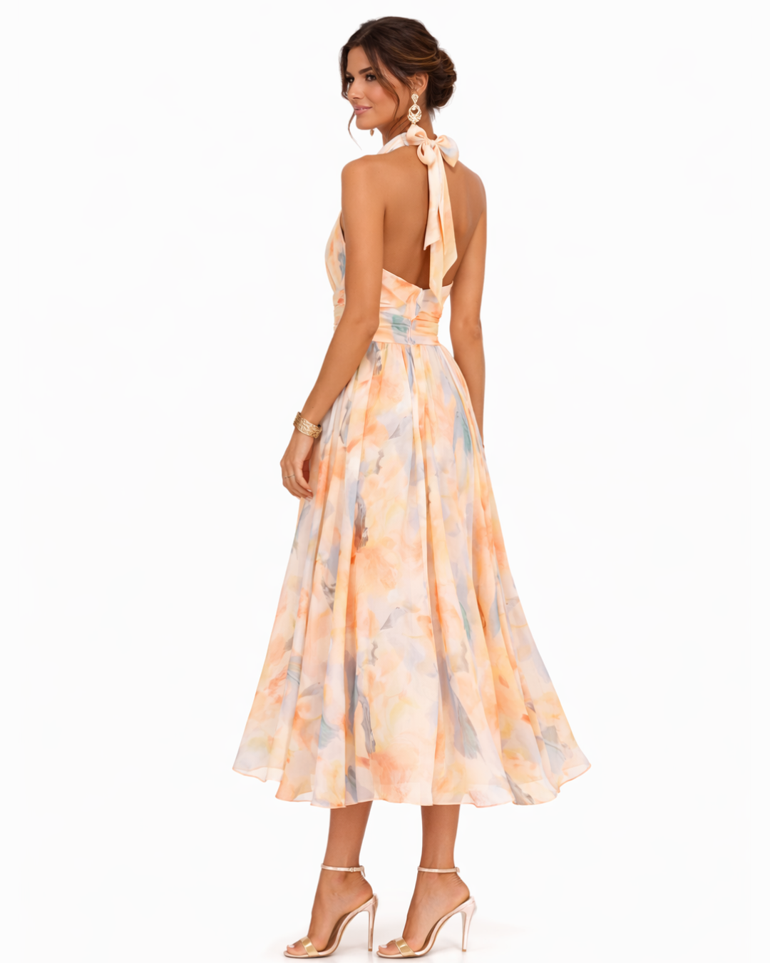 Ulani - Vestido Maxi de Cuello Halter Ligero