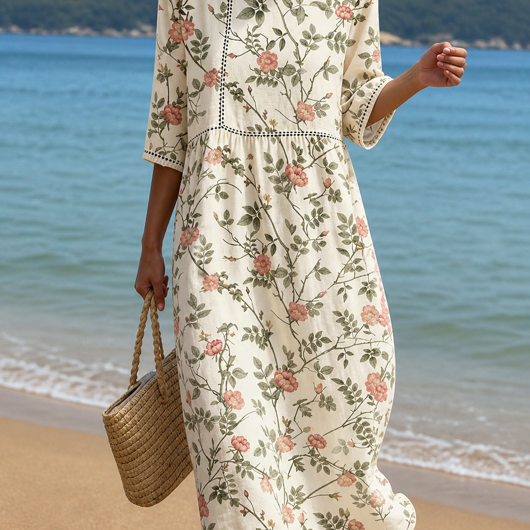 Vestido casual de mujer con estampado floral
