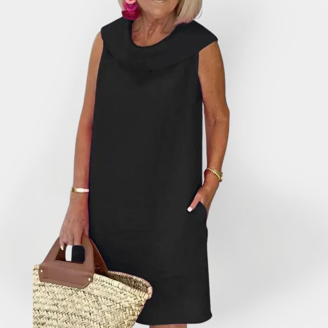 Vestido con Cuello Envueltos