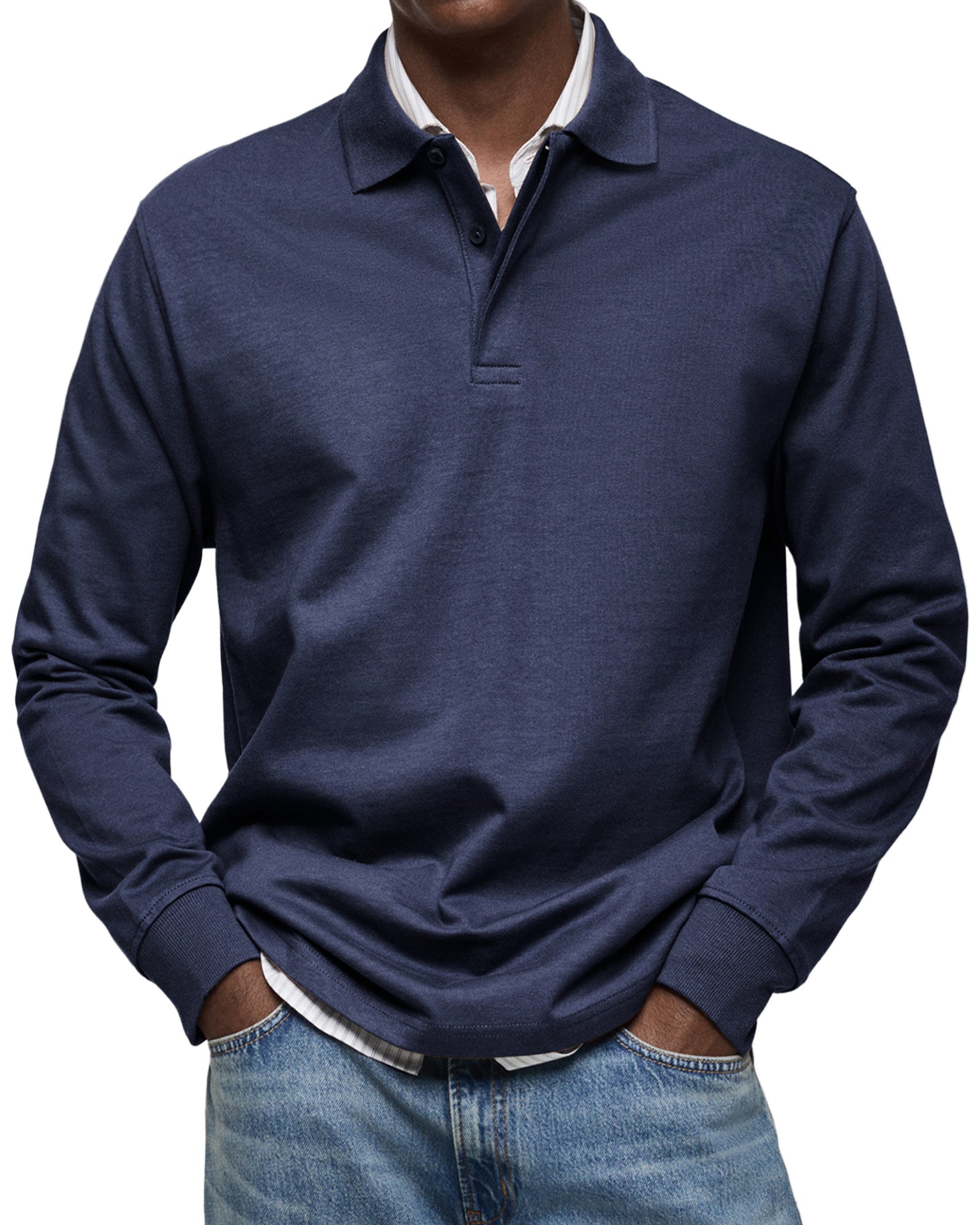 ALJUR - POLO CASUAL DE MANGA LARGA