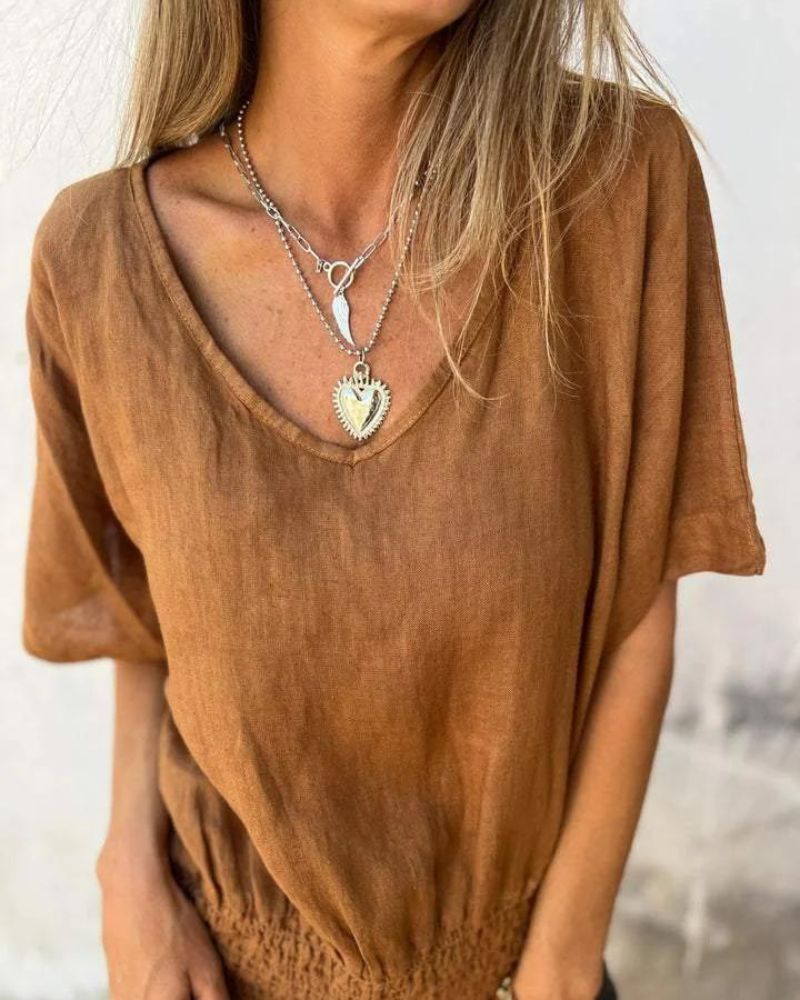 LENNOX – CAMISETA V DE CUELLO CORTO