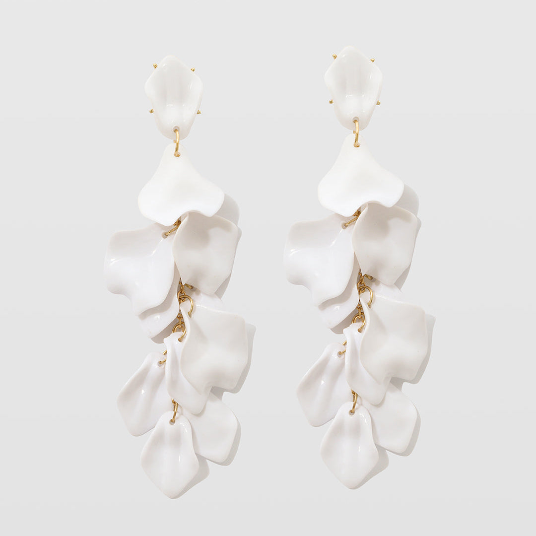 Pendientes de Gotas de Pétalos de Orquídea