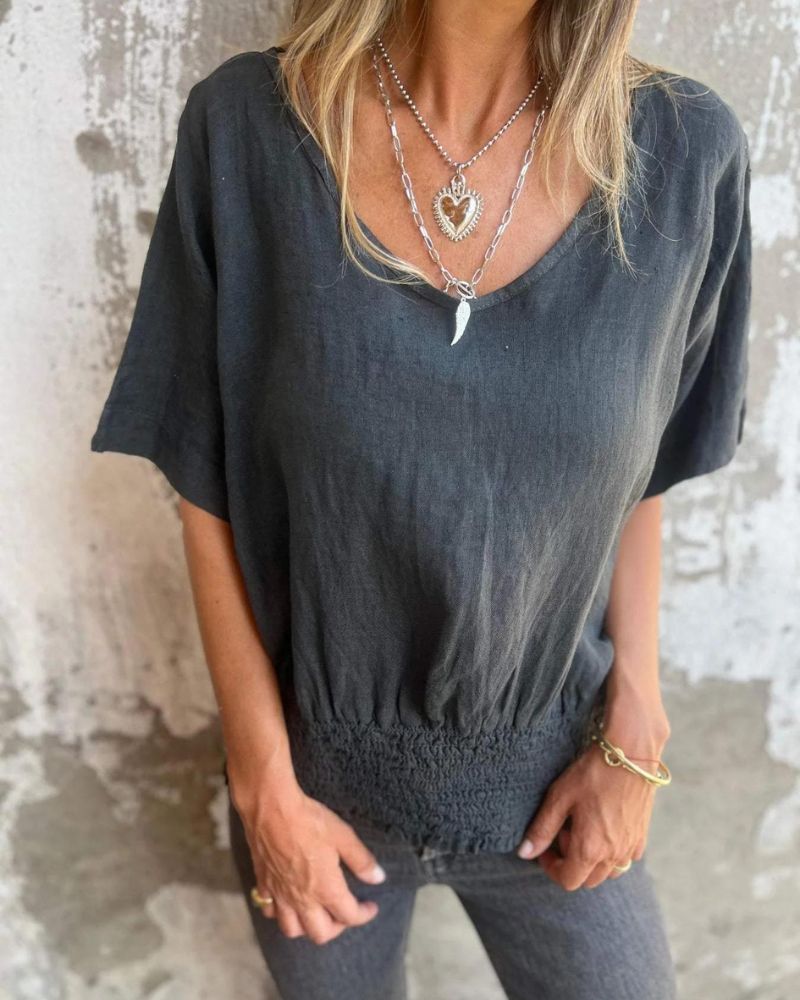 LENNOX – CAMISETA V DE CUELLO CORTO