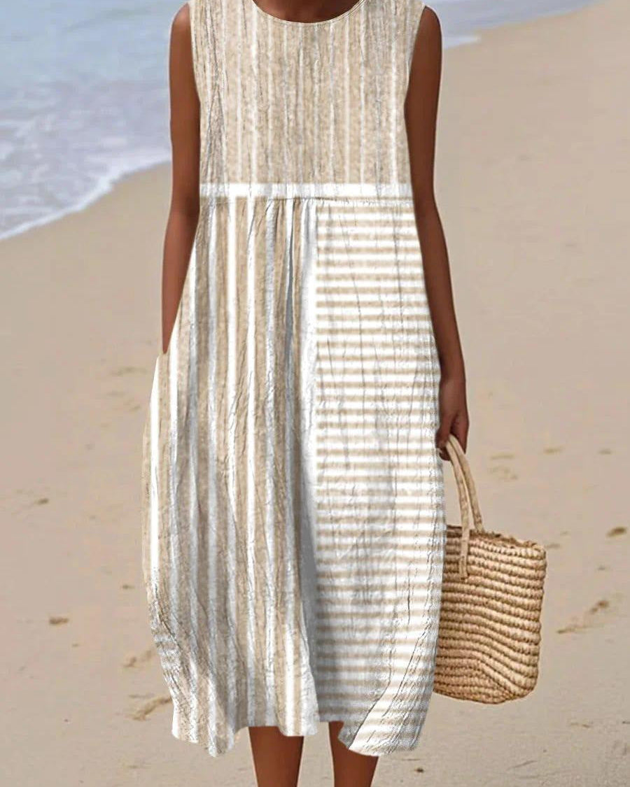 Alix | Vestido Midi Tonos Arena