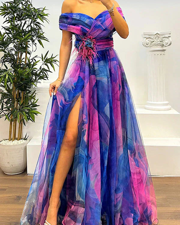 Juliet – Vestido Maxi Elegante con Hombros Descubiertos