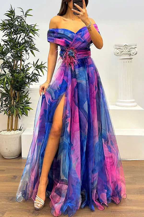 Juliet – Vestido Maxi Elegante con Hombros Descubiertos