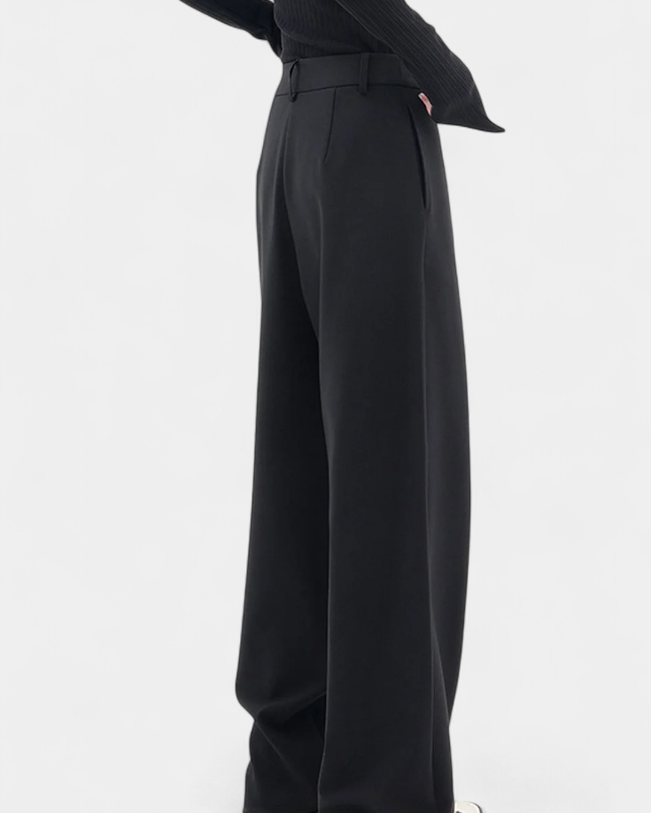 Oaklyn Pantalones Rectos con Drapado Moderno