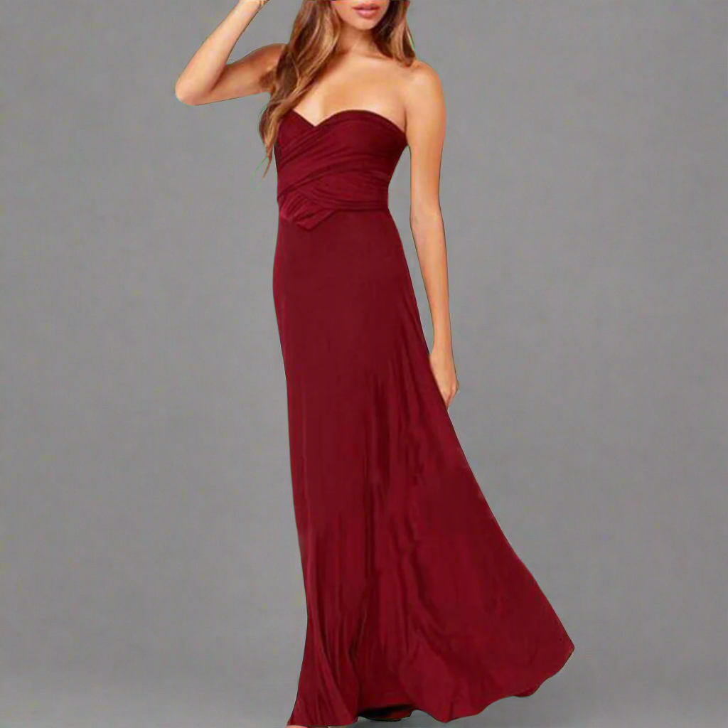 Vestido transformador hecho de tela exquisita