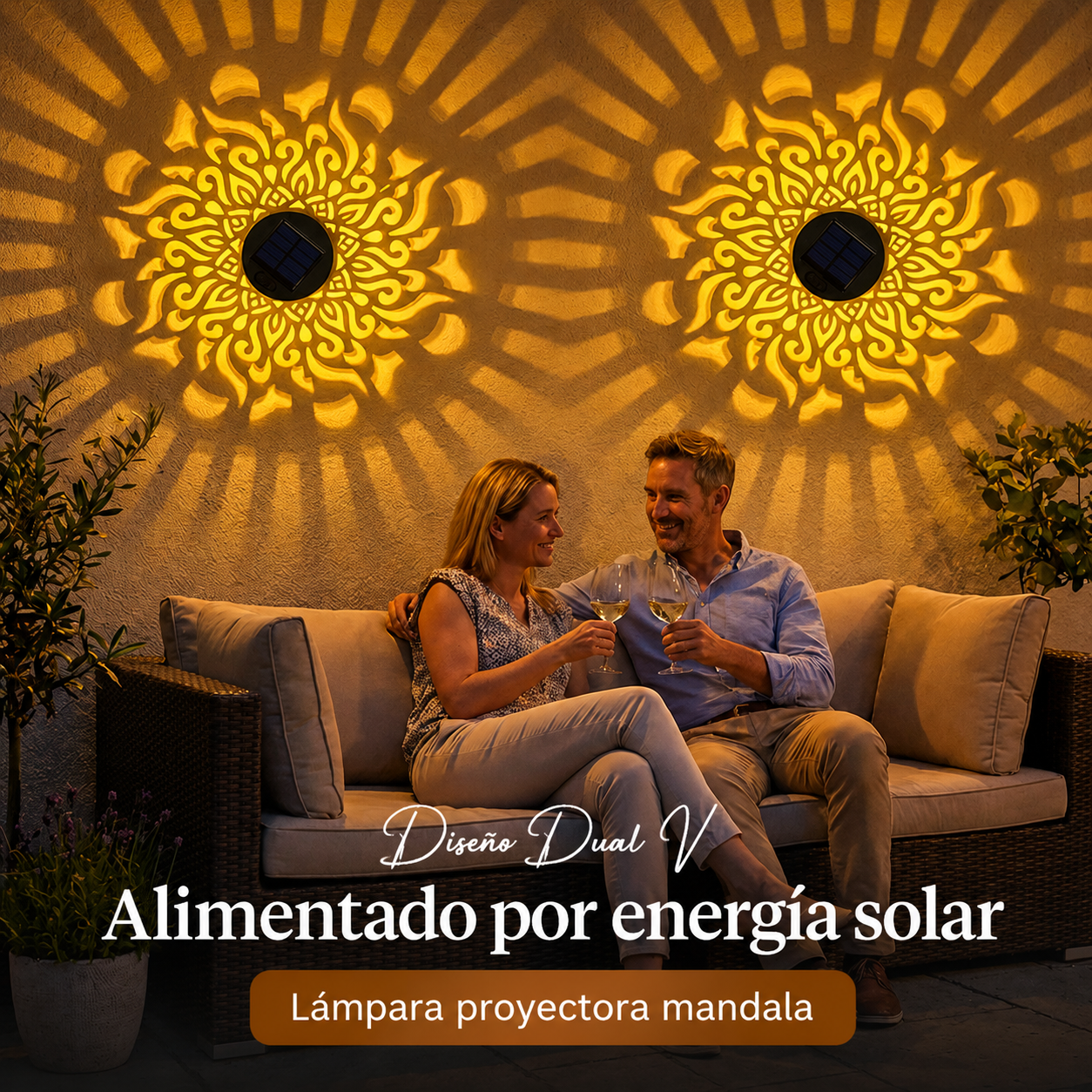 MandalaGlow — Lámpara Solar de Jardín |