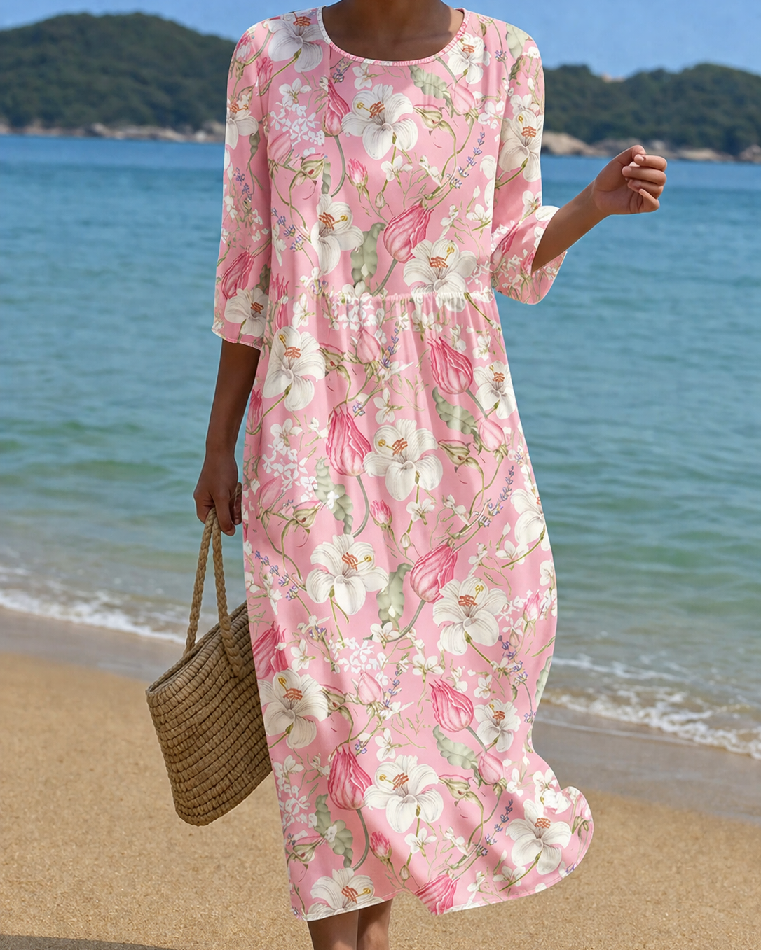 Vestido casual de mujer con estampado floral