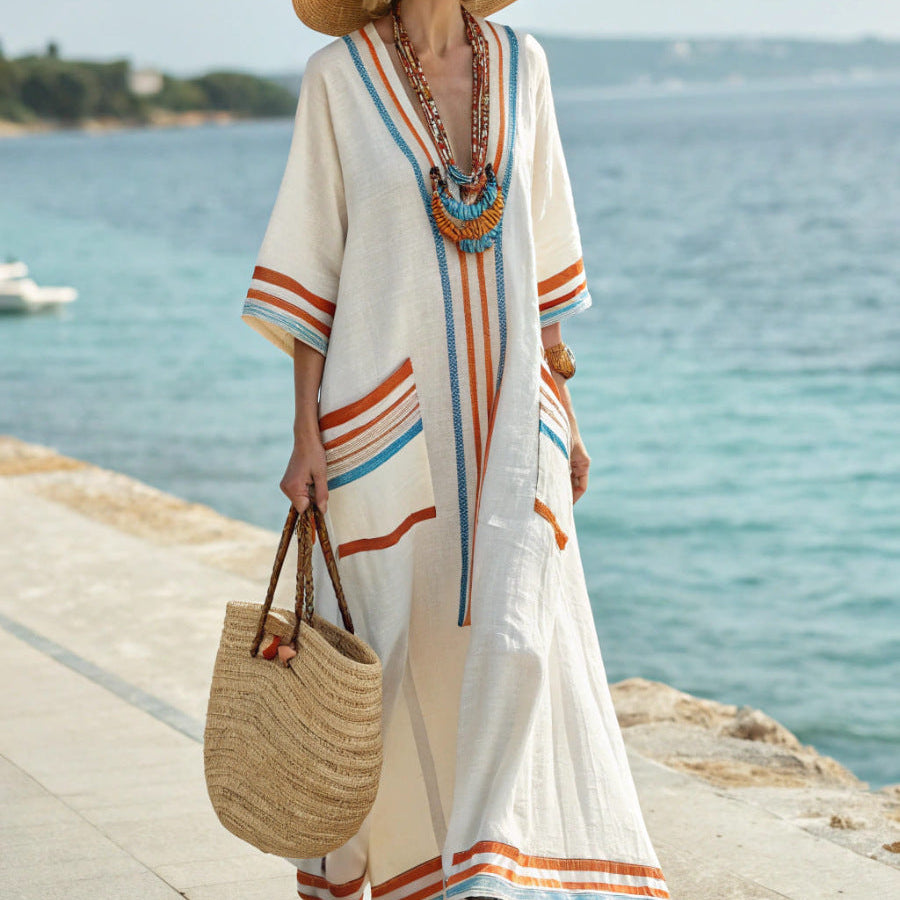 Túnica Caftán "Raphaëlle" – Verano en Hvar