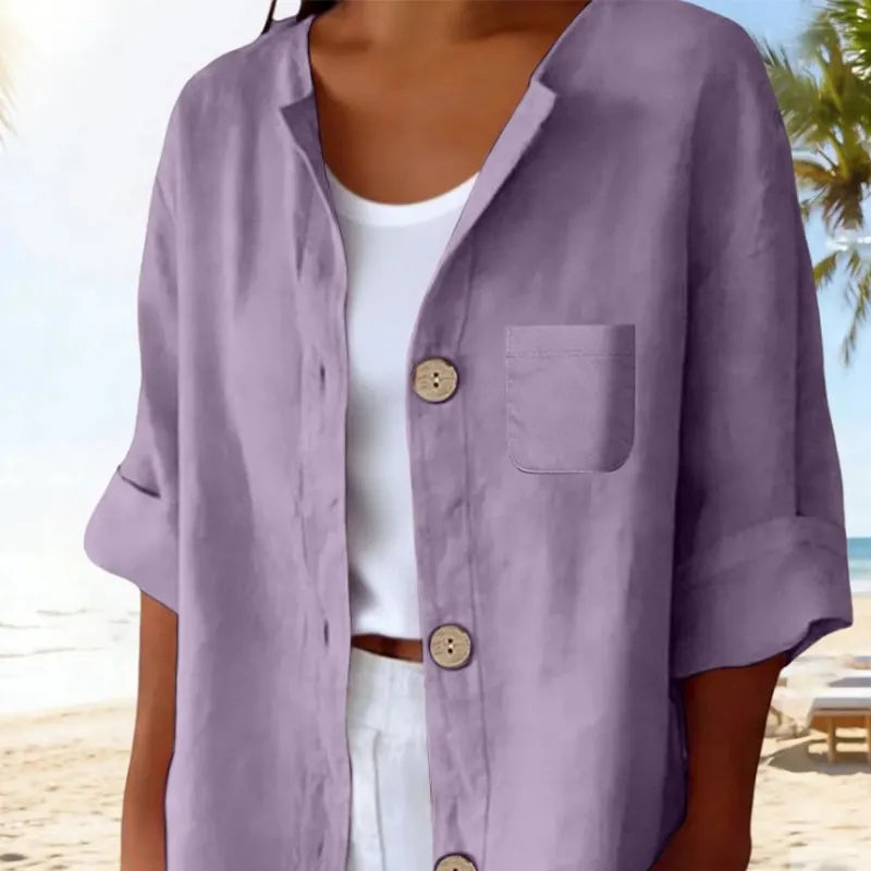 Azelia - Camisa de verano de corte amplio con un toque suave
