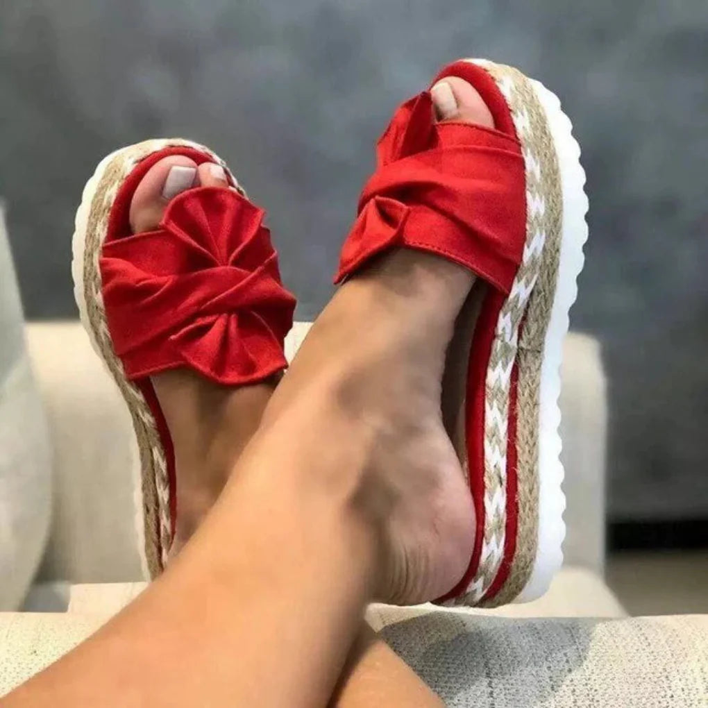 Marina | Sandalias de plataforma con lazo de primavera para mujer