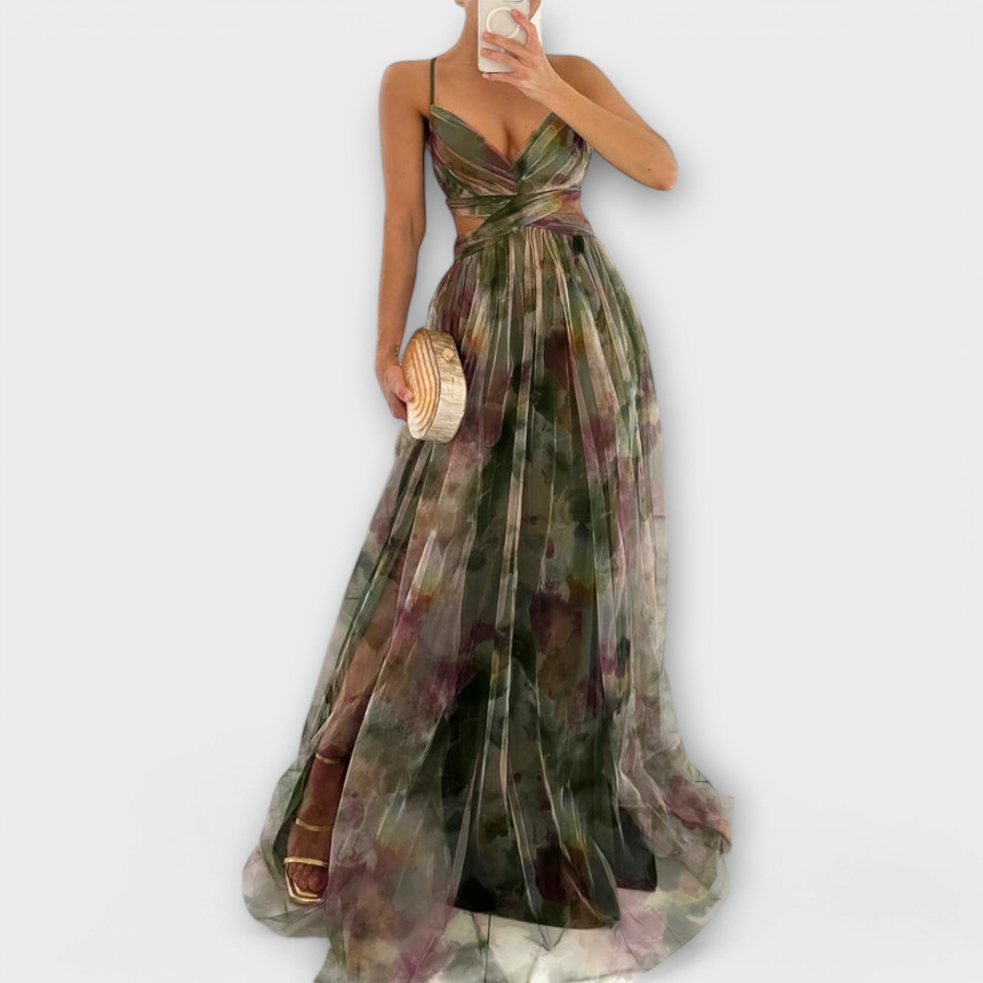 Robe Maxi Annai Mesh - Elegante y Escultórica