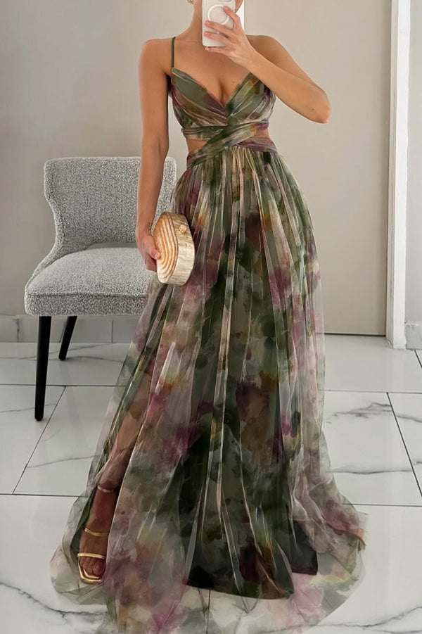 Gisele | Vestido Maxi Floral Halagador