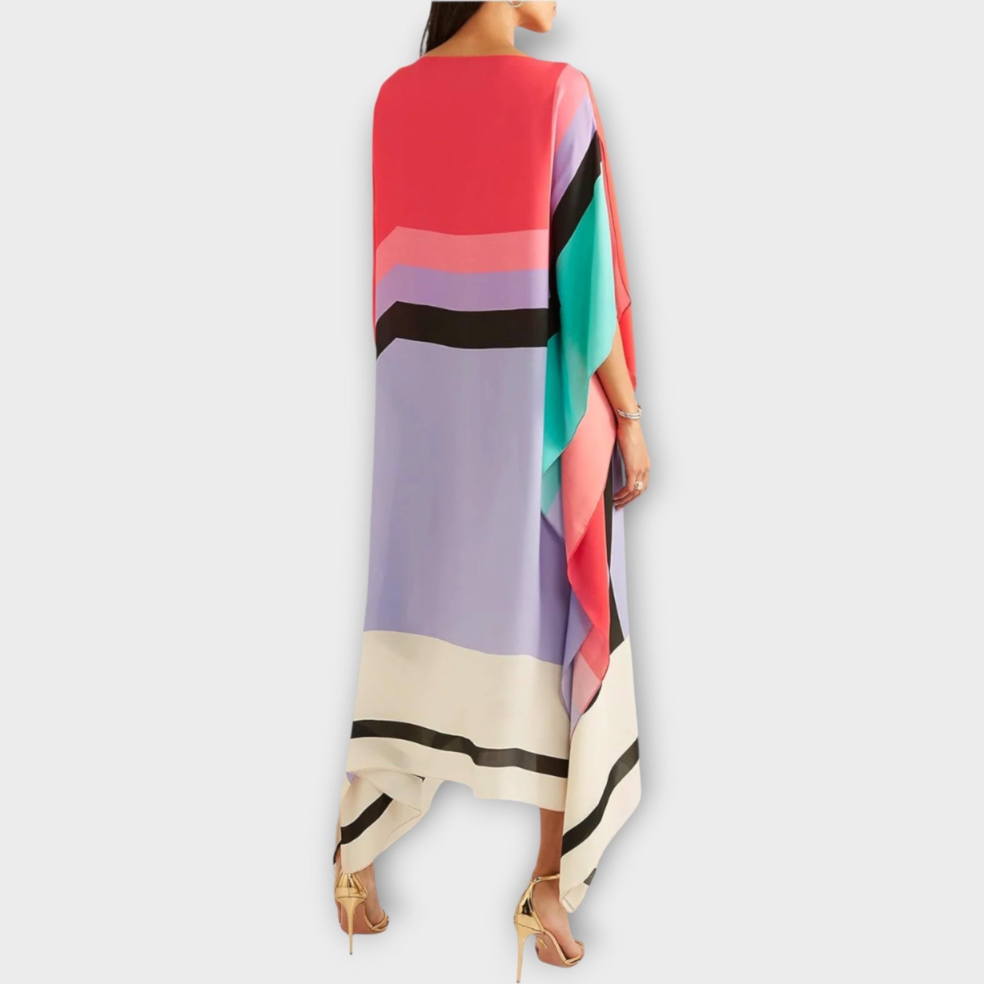 Kaftán con Diseño Lineal