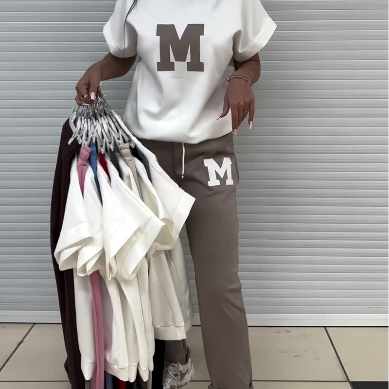 Conjunto de Ropa Casual Impresa para Mujeres