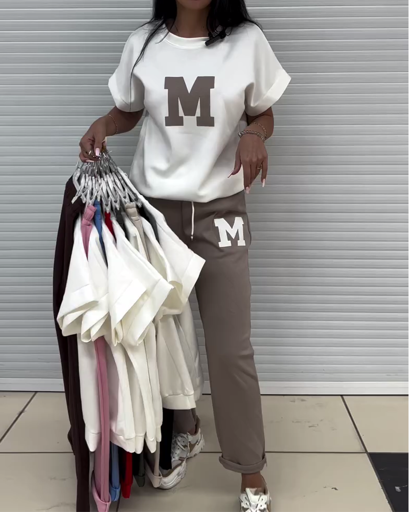 Conjunto de Ropa Casual Impresa para Mujeres