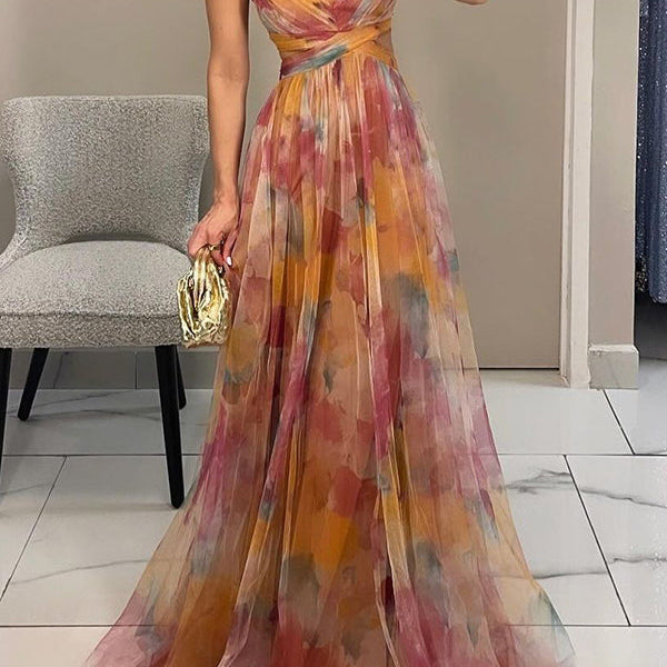 Eirith | Vestido Maxi Floral Fluyente