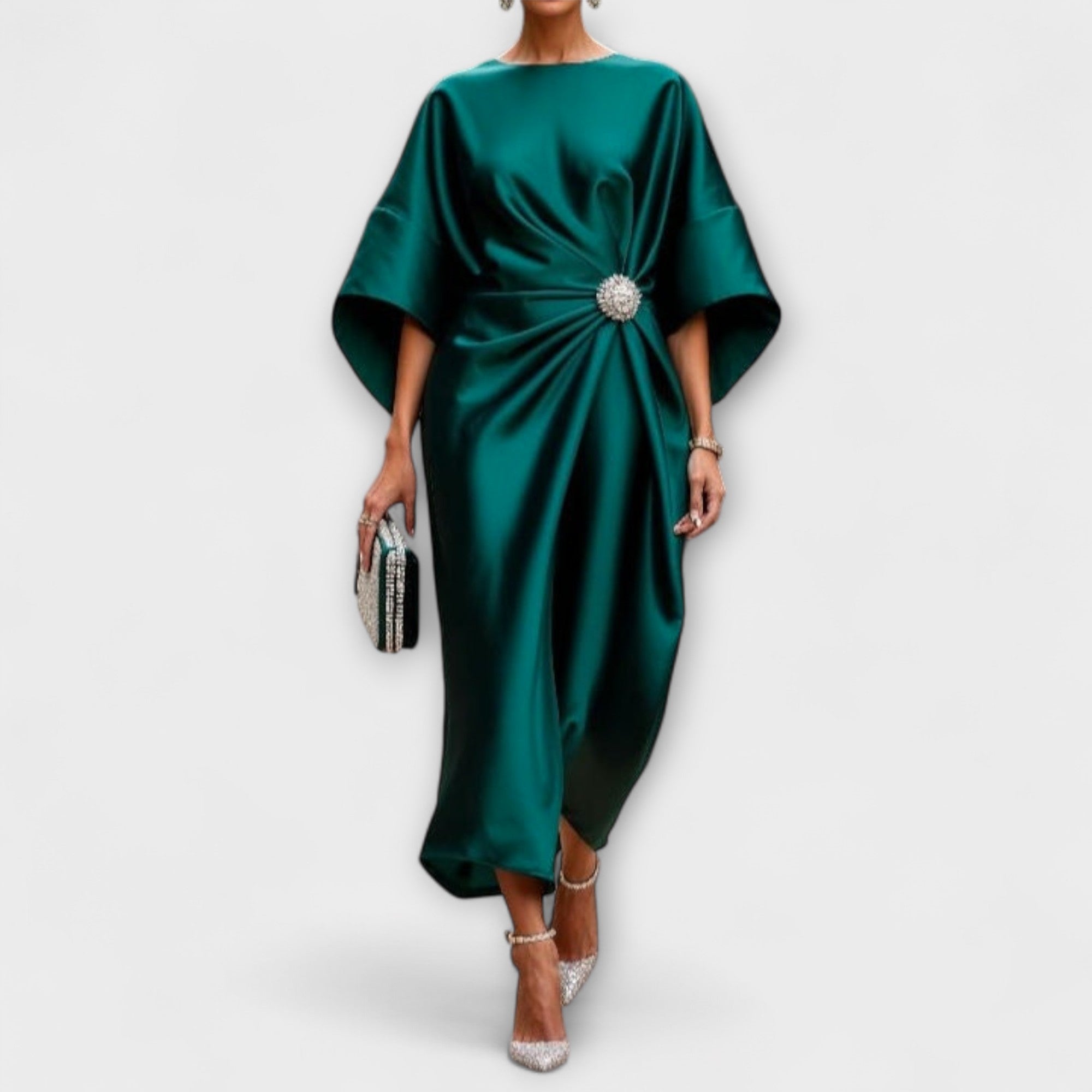Túnica Maxi Satinada Luxe Shimmer